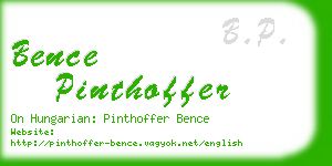 bence pinthoffer business card